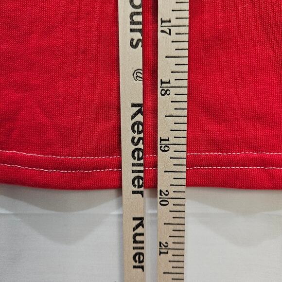 Circus NY Cropped Crewneck Sweatshirt Puffed Cuff Red Pink Size Medium - Picture 9 of 9